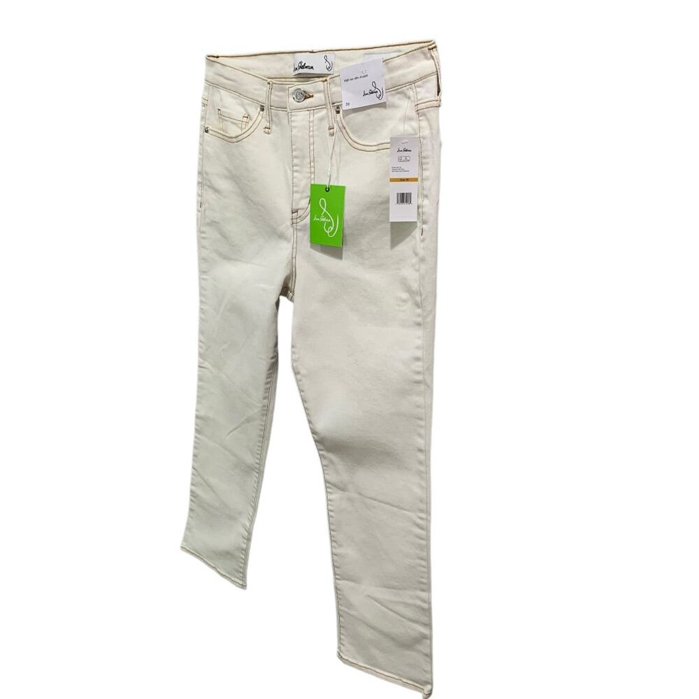 Size 29 Sam Edelman Womens New Natural Undyed Jeans High Rise‎ Slim Straight